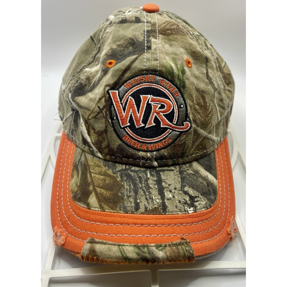 Whisky River Beer & Wings Camo Theme Hook And Loop Back Hat